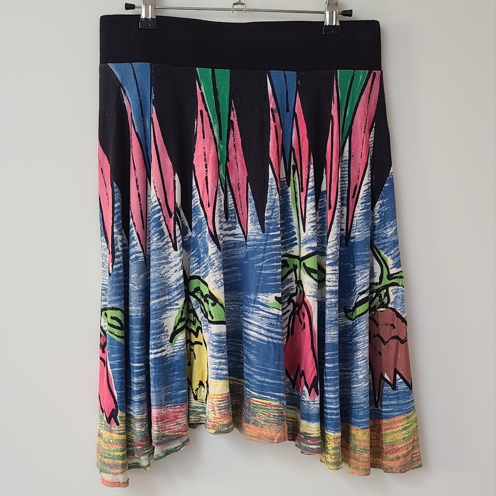 Ric Rac Colorful Flower Print Skirt - Picture 2 of 7